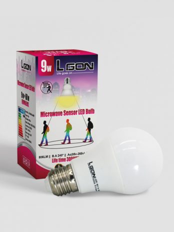 9w A60 Microwave Sensor LED Bulb